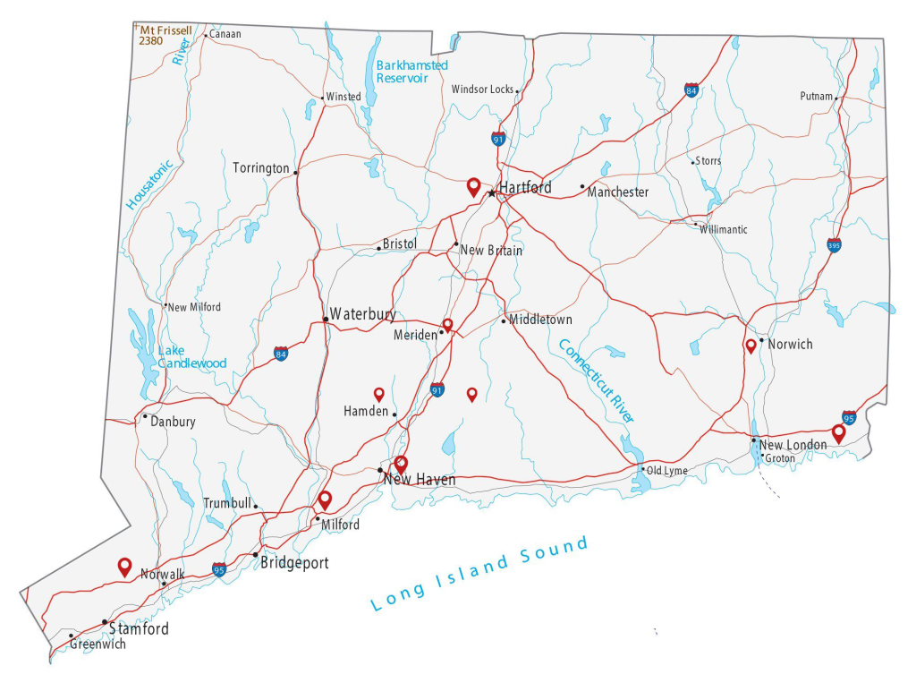 Connecticut-Map